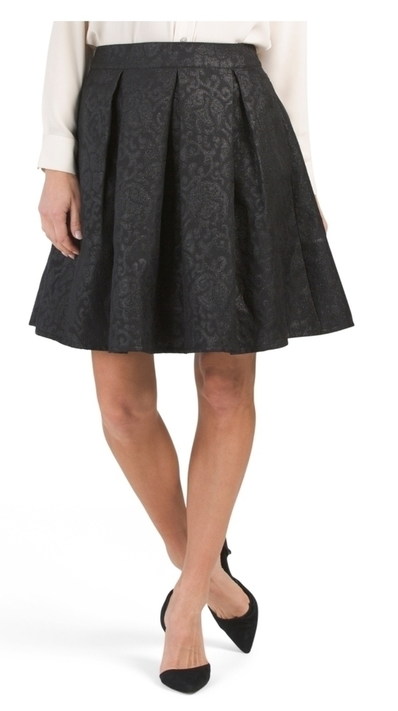 𝅺Gibson Jacquard Black Mini Skirt